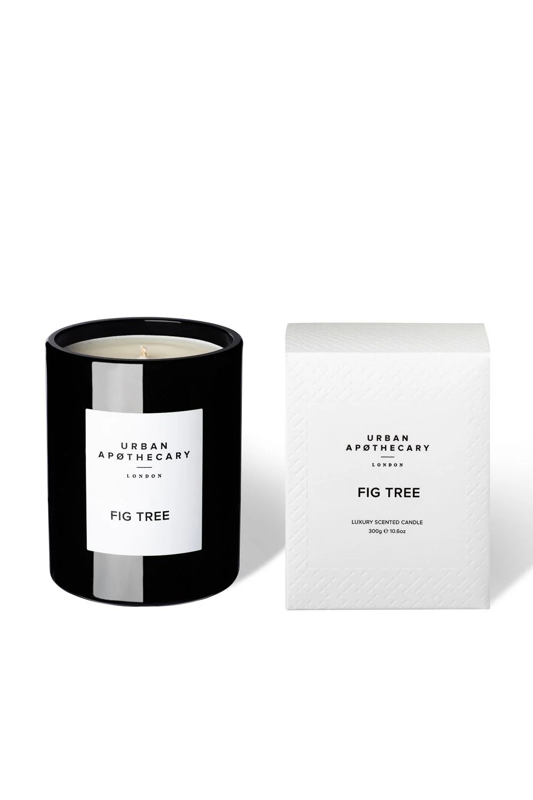 BLACK GLASS CANDLE 300G Fig Tree