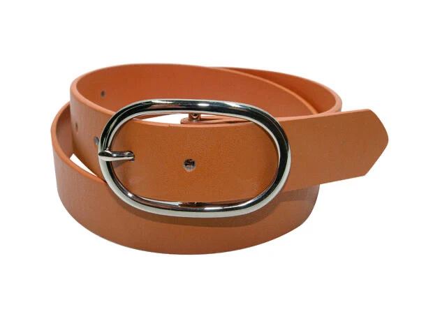 Belte 3 cm enkel spenne Cognac
