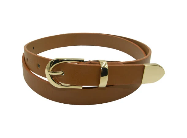 Belte m/stud tip 2cm  Cognac