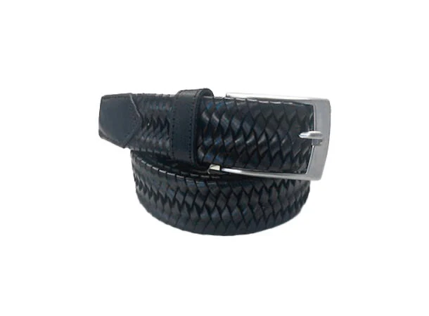Belte jeans flettet 3,5 cm Sort