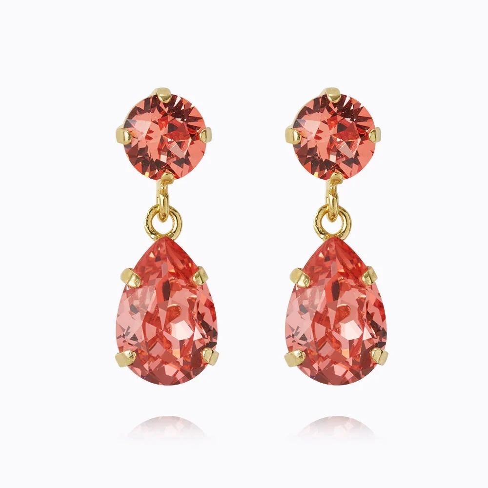 MINI DROP EARRINGS GOLD Rose Peach