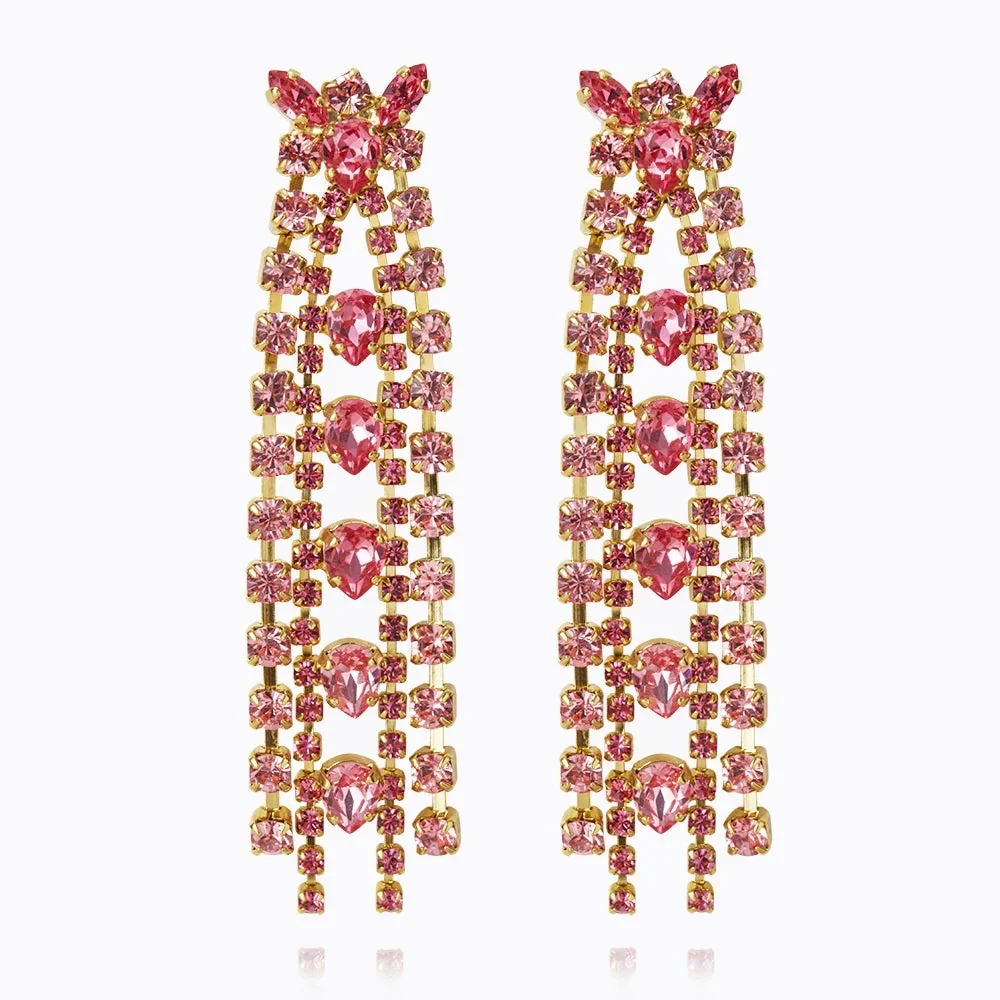 PETITE PENELOPE EARRINGS GOLD Pink Combo