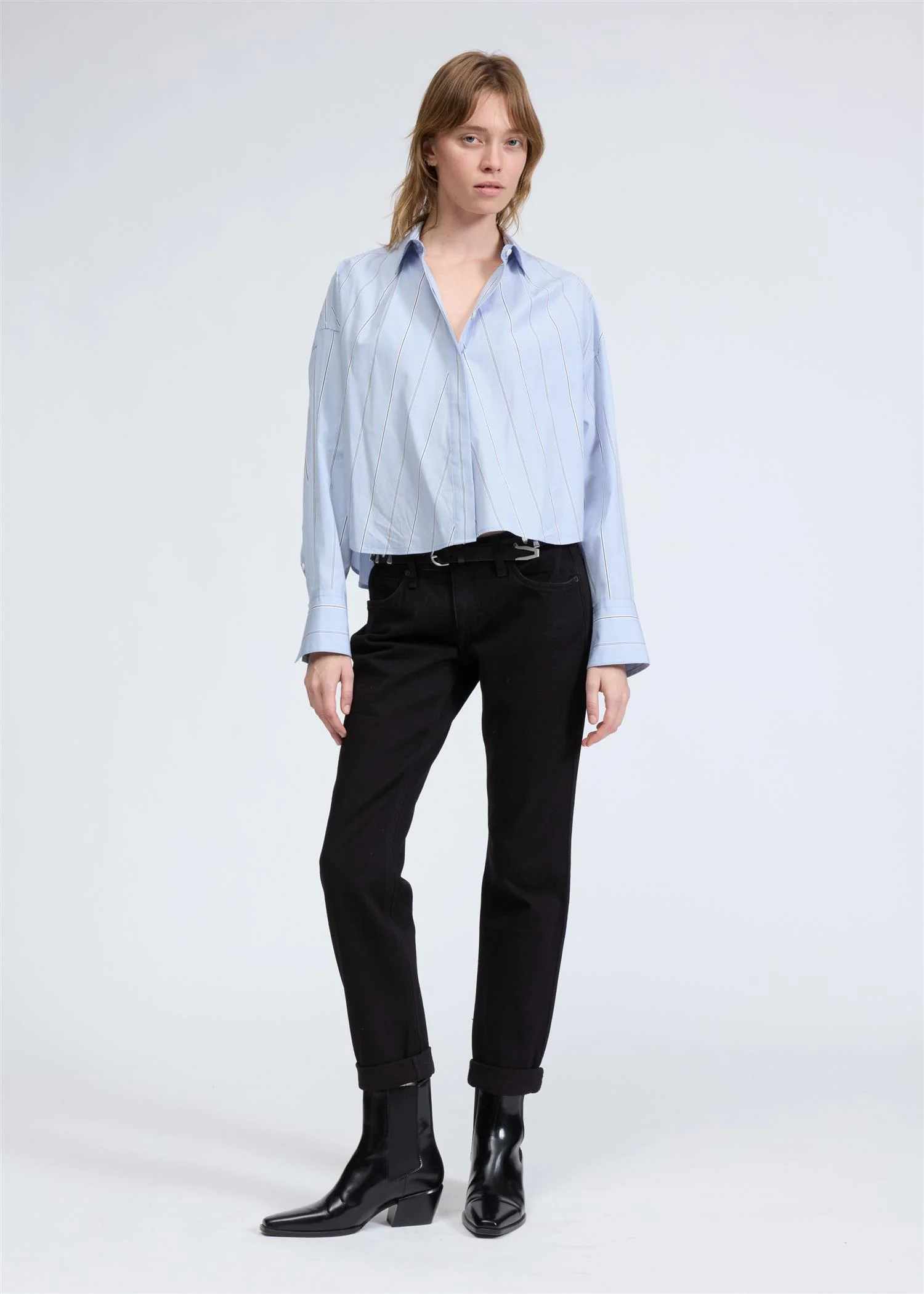 DRE LOW-RISE SLIM BOYFRIEND Black