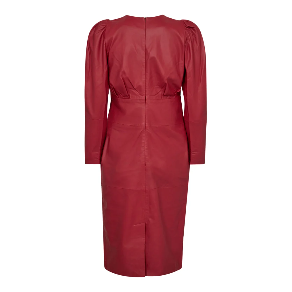 PhoebeCC DRAPE PUFF DRESS Flame - Image 2