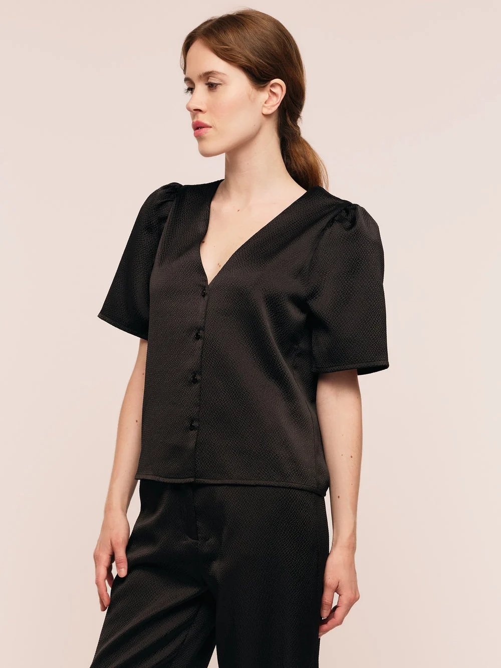 Vesta Blouse  Black - Image 2
