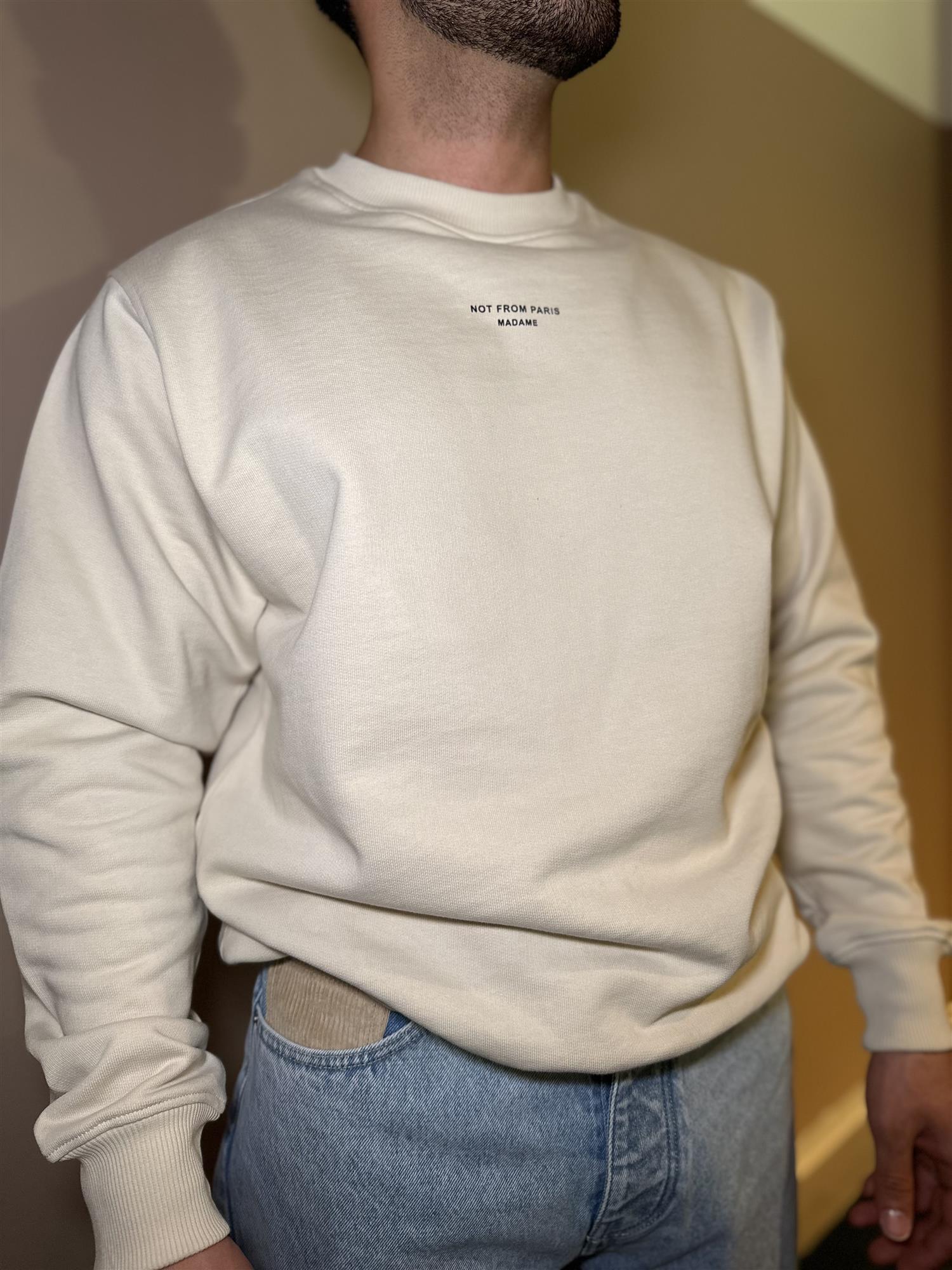 Le Sweatshirt Slogan Classique  Mastic - Image 4