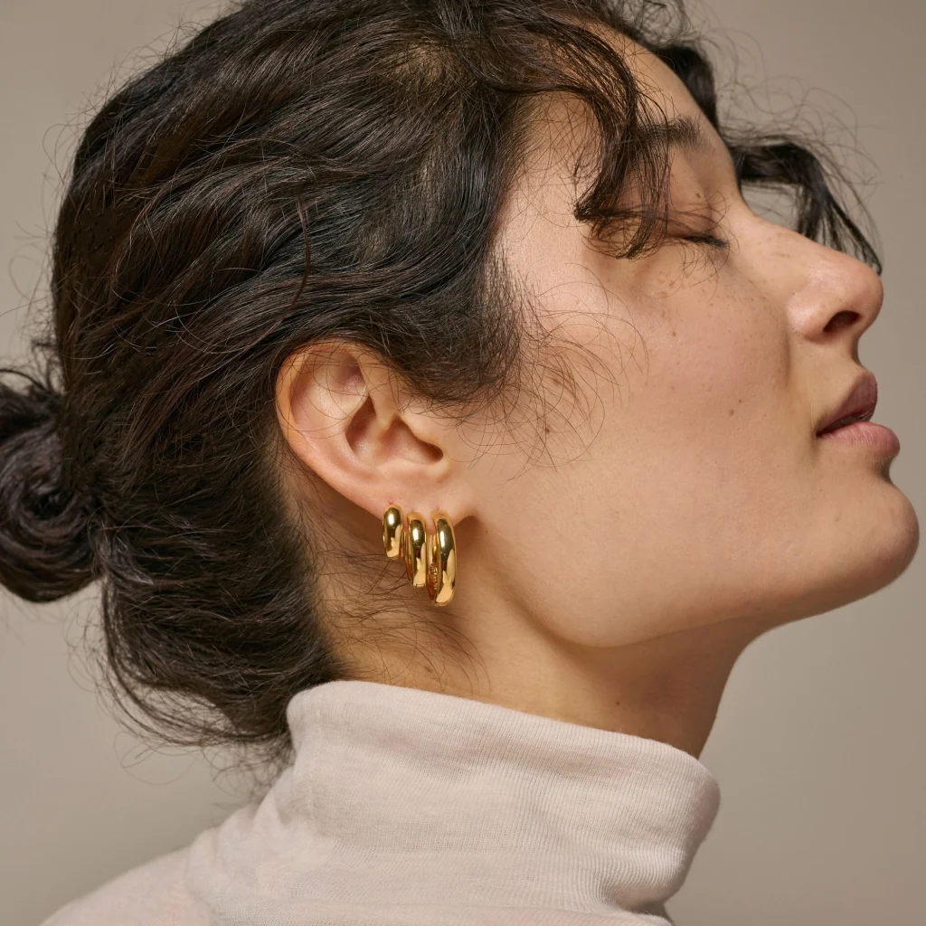 HOOPS, CLASSIC WIDE 25 MM Gold - Image 2