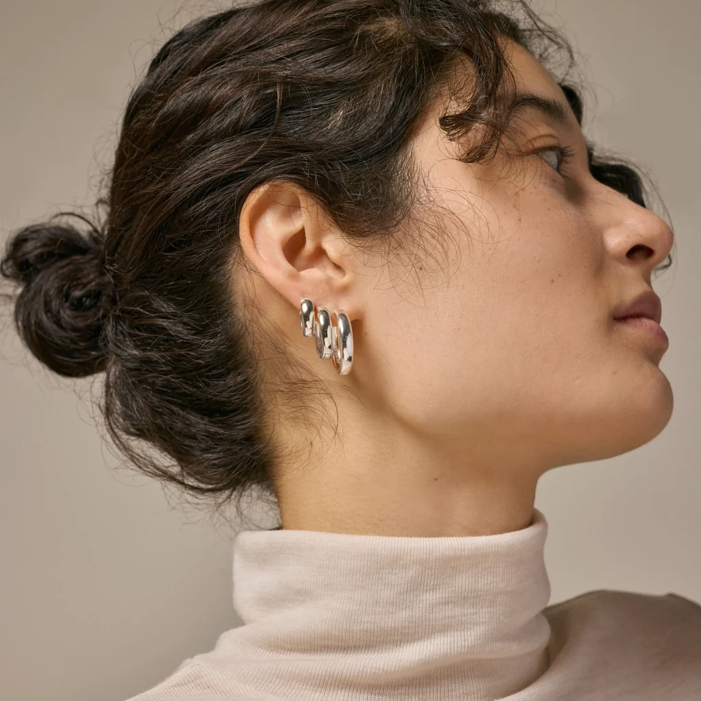 HOOPS, CLASSIC WIDE 25 MM Silver - Image 3