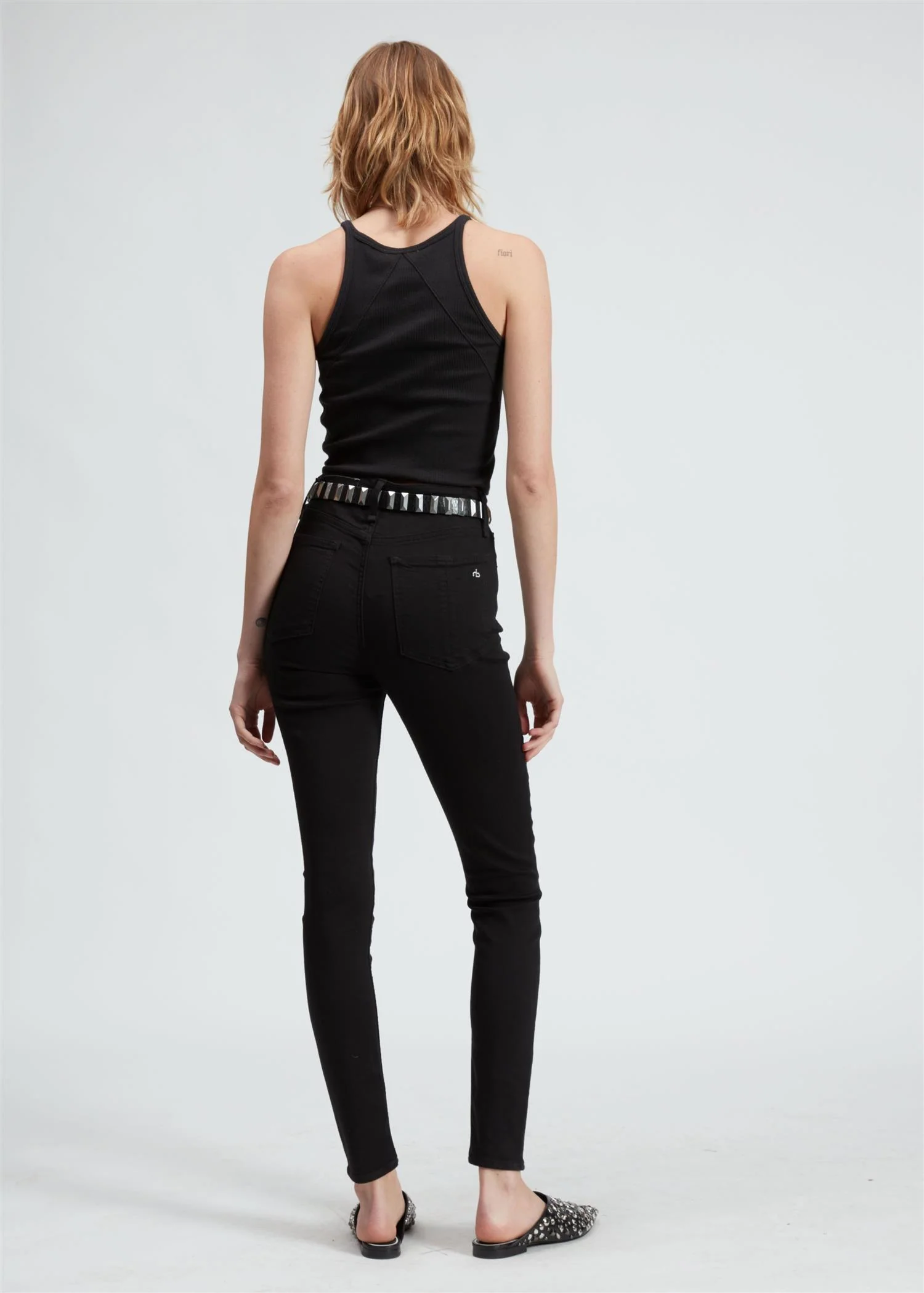 FLEXI NINA HIGH RISE FULL LENGTH SKINNY  Black - Image 2