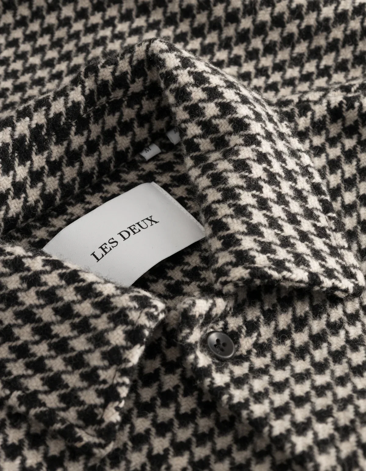 Milian Houndstooth Overshirt Light Desert Sand/Black - Image 3