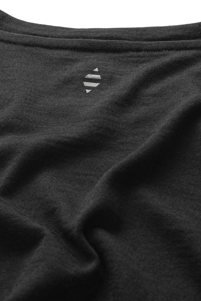 WOOL/TENCEL LONG SLEEVE  Black - Image 3