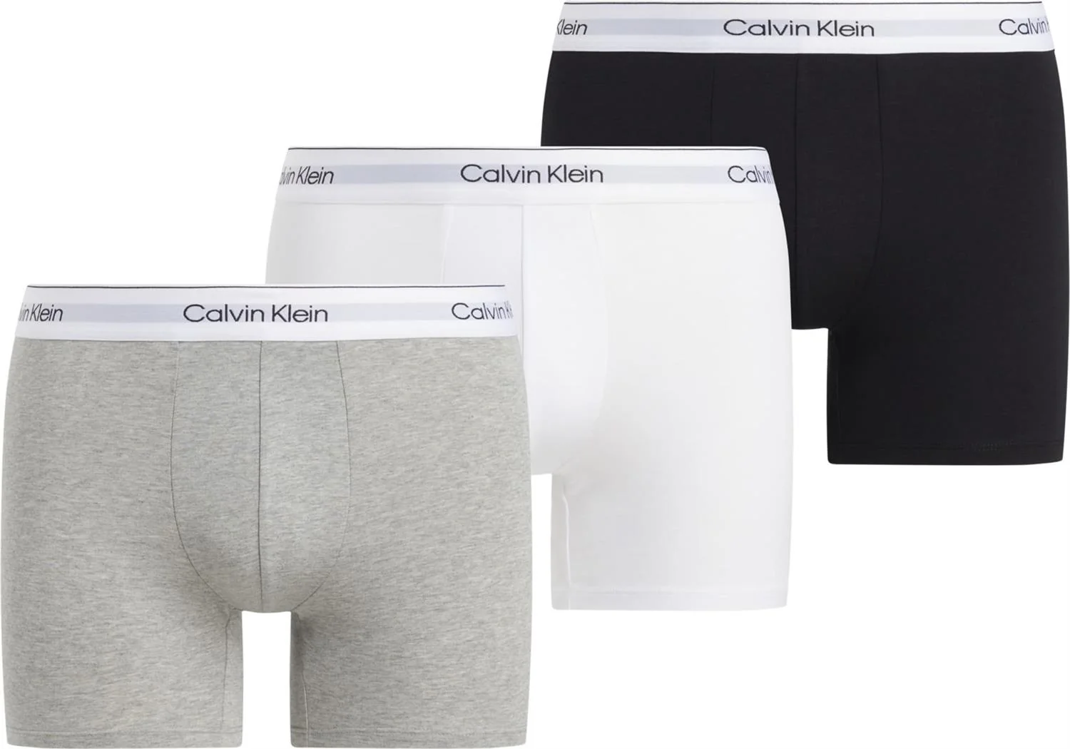 BOXER BRIEF 3PK Grey Heather, White, Black - Image 2