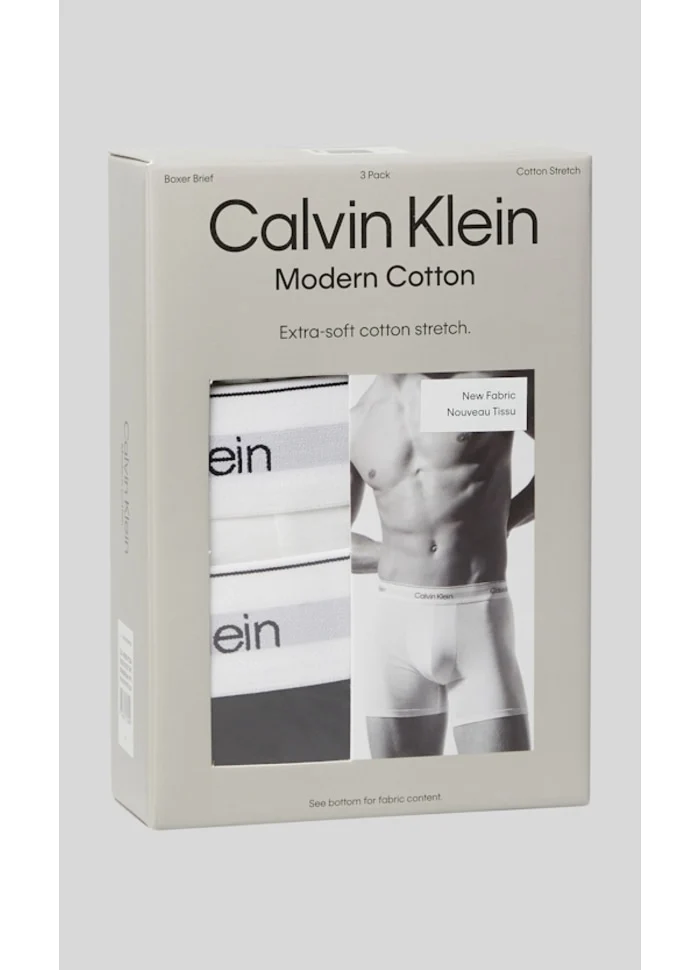 BOXER BRIEF 3PK Grey Heather, White, Black - Image 3