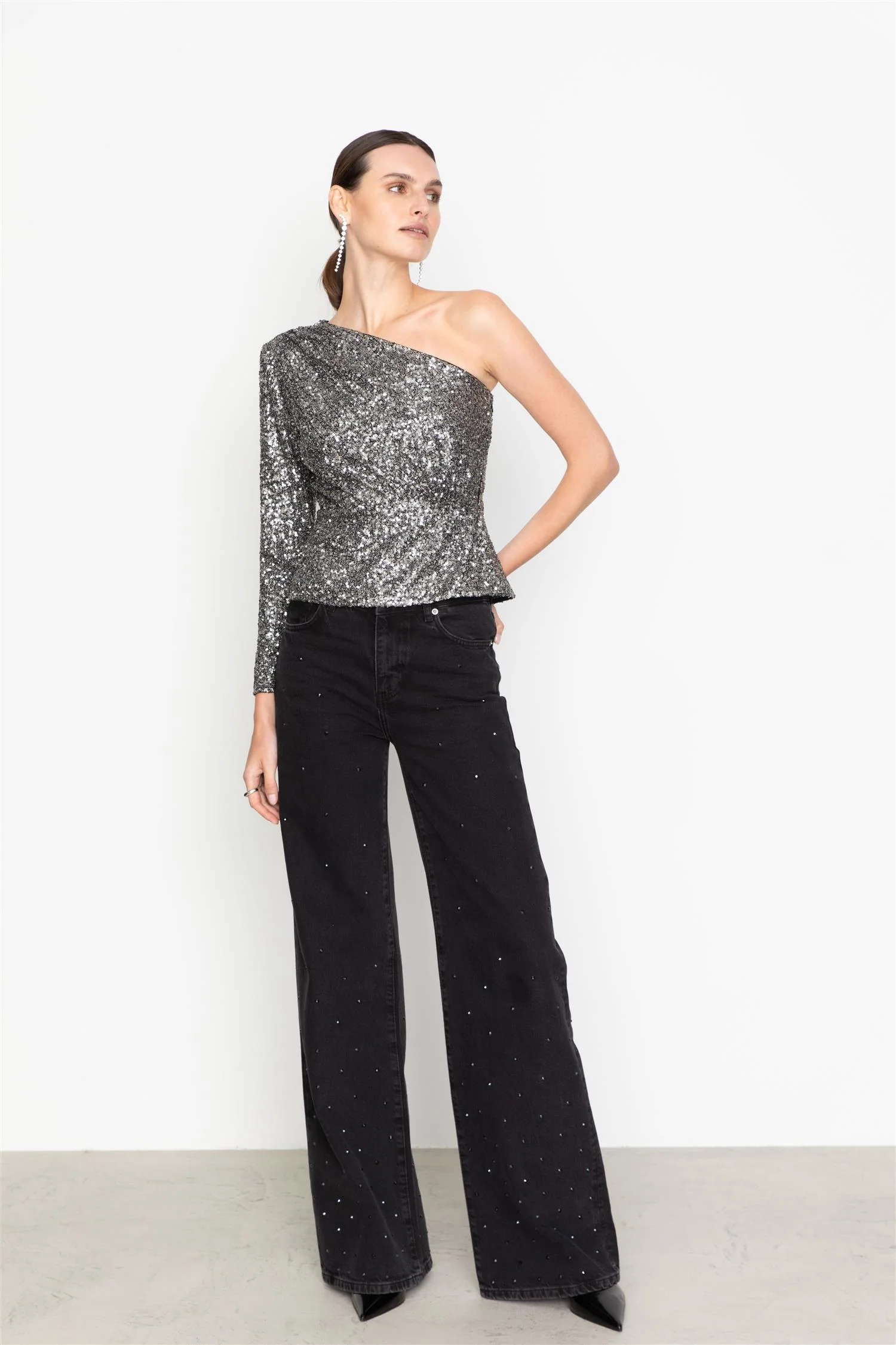 Libra Sequin Top Silver - Image 5