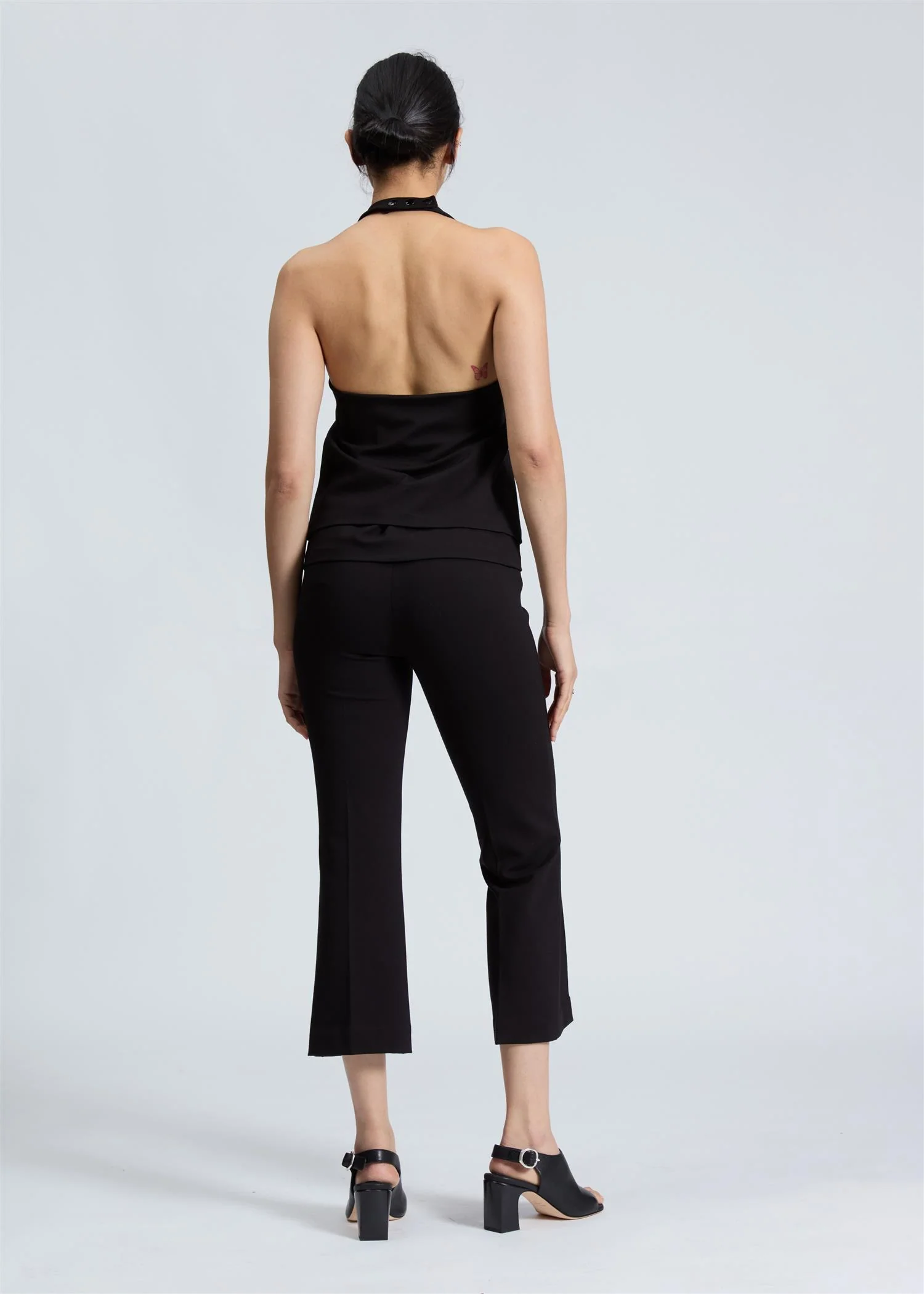 IRINA SNAP HALTER TOP  Black - Image 2