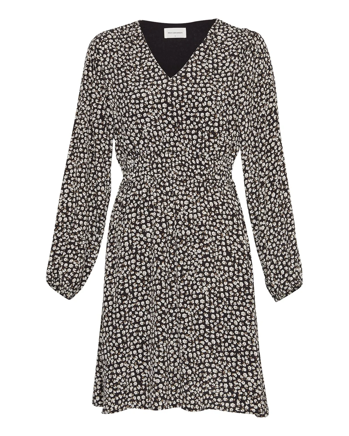 MSCHZeida Rhian Short Dress Aop Black Flower