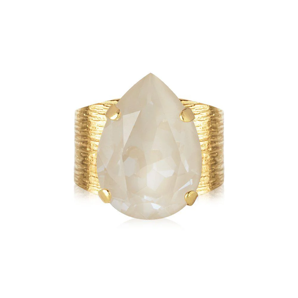 CLASSIC DROP RING GOLD Linen Ignite