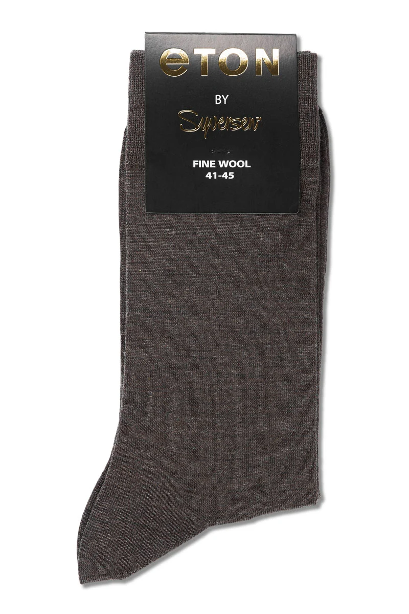 Eton Fine Wool Plain 413 Brown Melange - Image 2