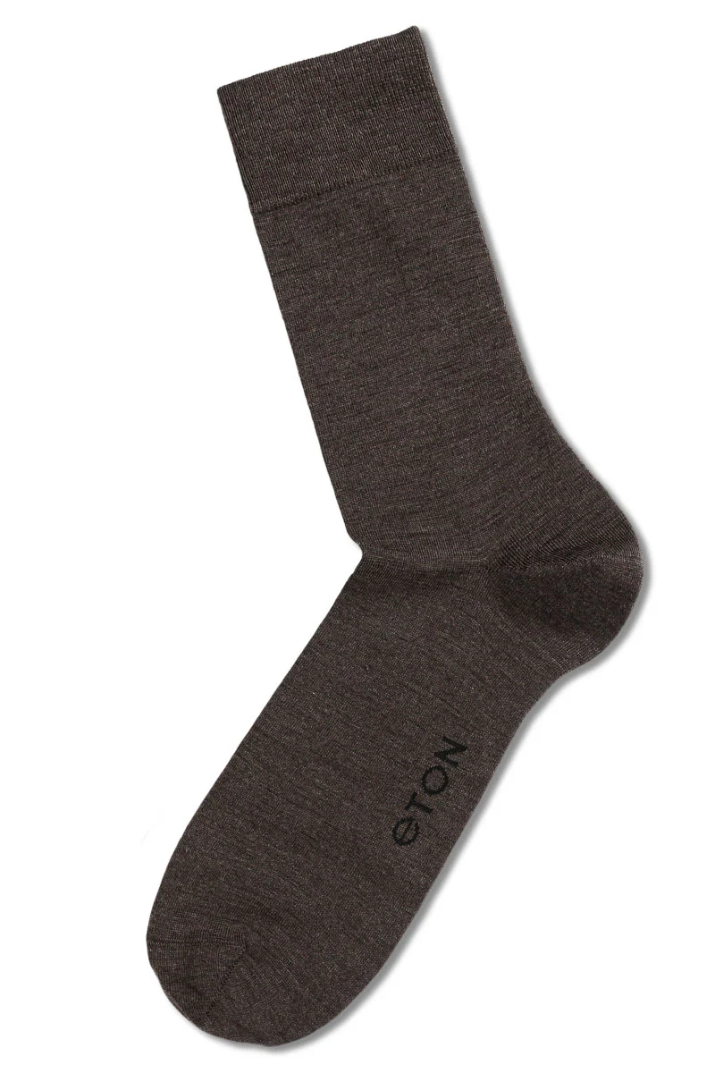 Eton Fine Wool Plain 413 Brown Melange - Image 3