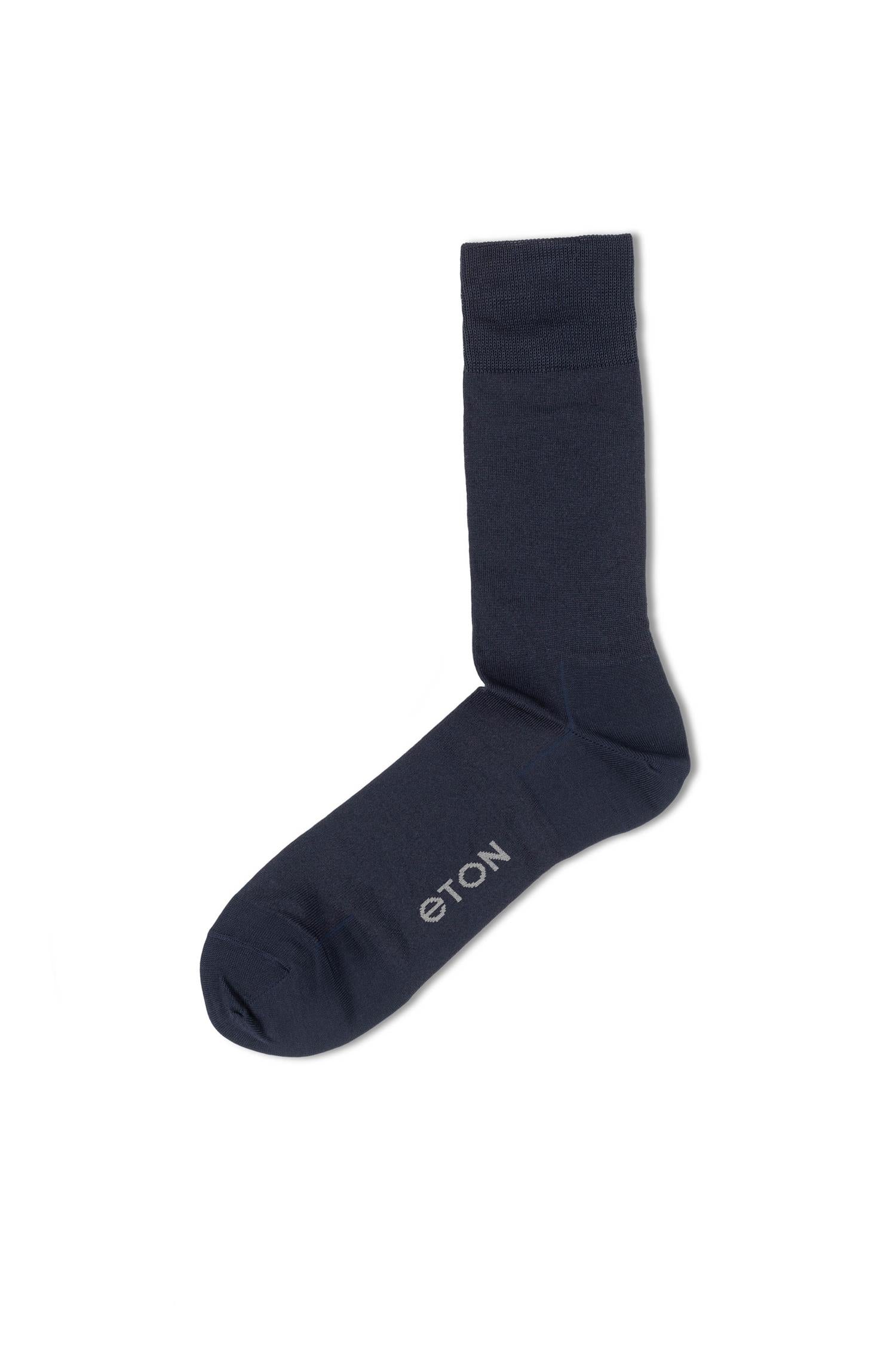 Eton Merc.Cotton Plain  Dark Blue - Image 2