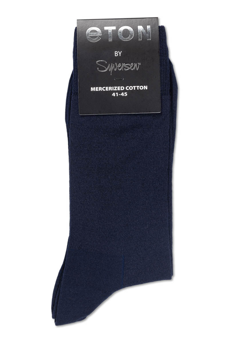 Eton Merc.Cotton Plain  Dark Blue - Image 3