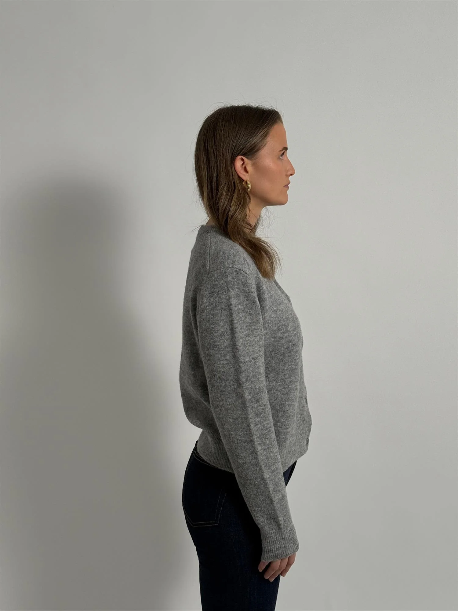 Nor short cardigan 7355 Grey Mel. - Image 3