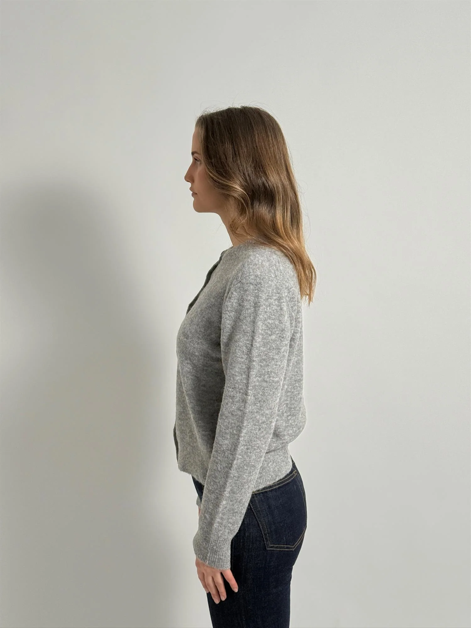 Nor short cardigan 7355 Grey Mel. - Image 5