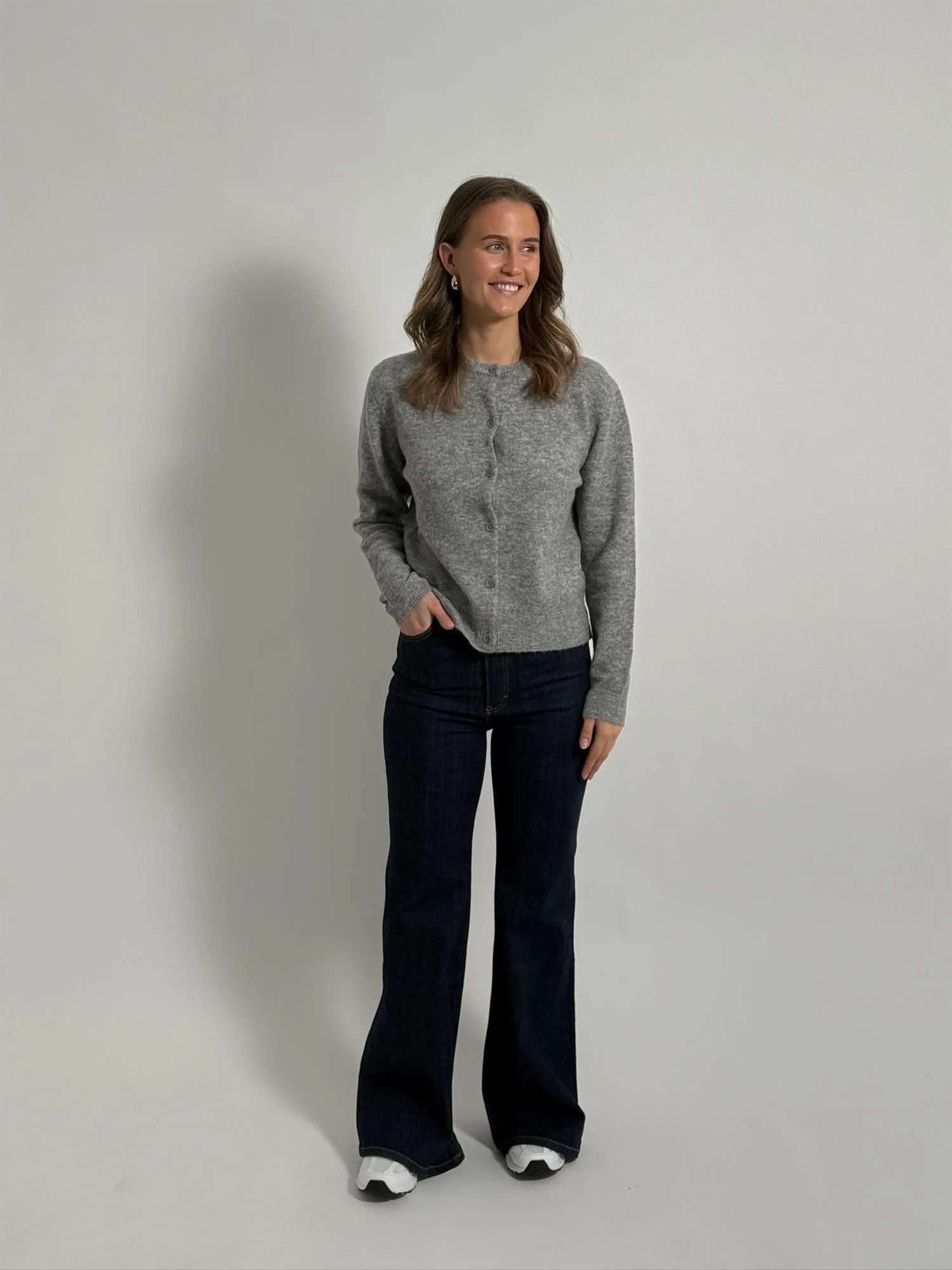 Nor short cardigan 7355 Grey Mel. - Image 6