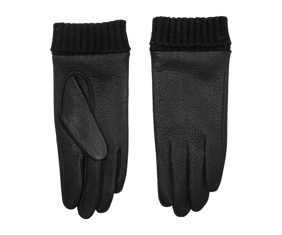 Hanske av hjorteskinn  Black
