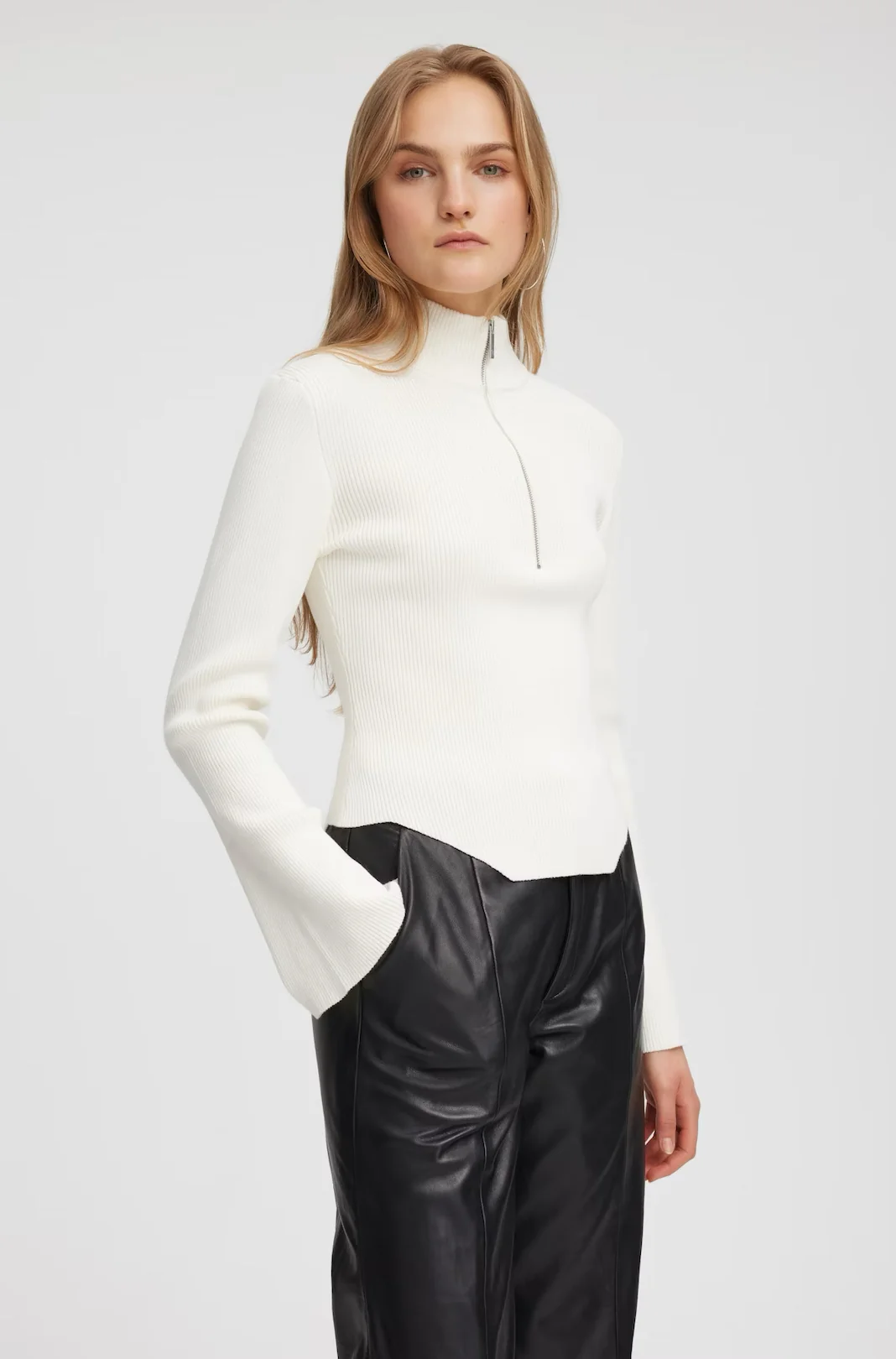 YasmiaGZ zipper pullover Egret - Image 3