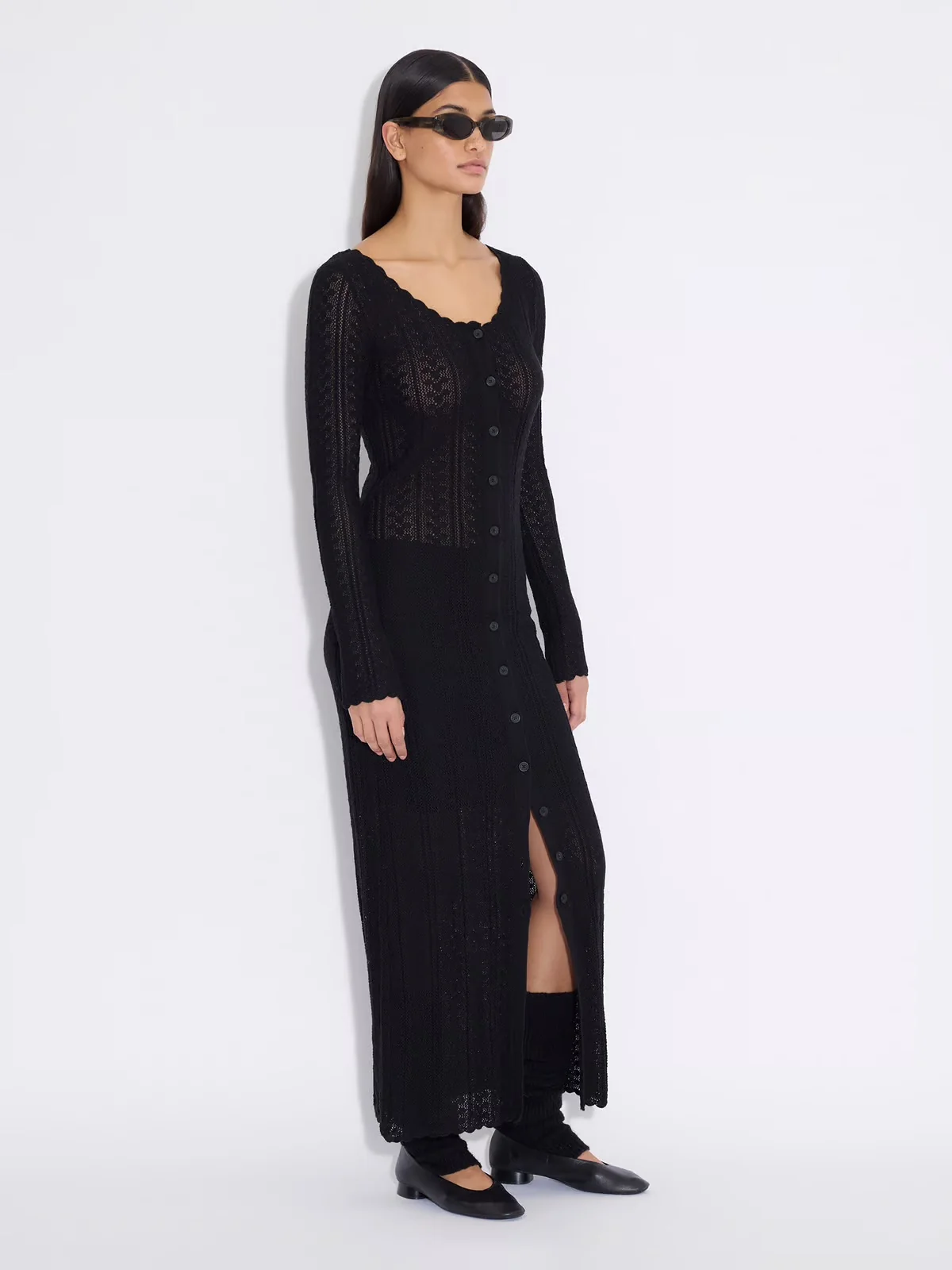 Kelp Crochet Dress Black - Image 2