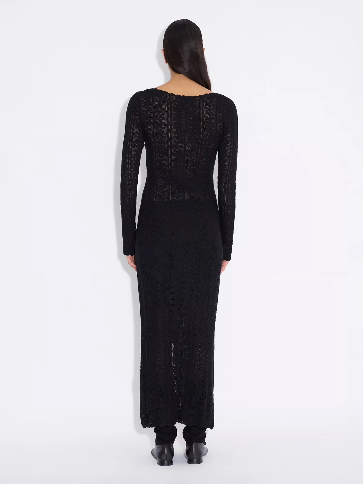Kelp Crochet Dress Black - Image 3
