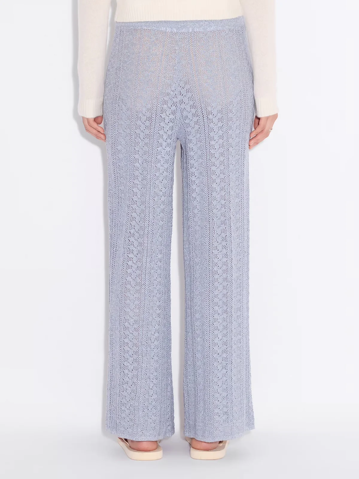 Kelp Crochet Trousers Blue Mix - Image 4