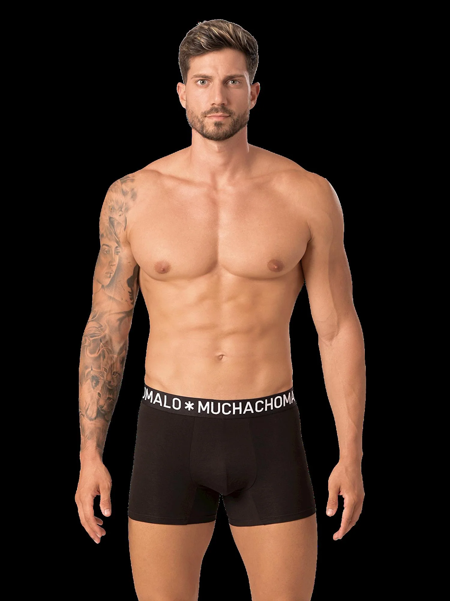1132 3pk Cotton Boxer 24  Black - Image 2