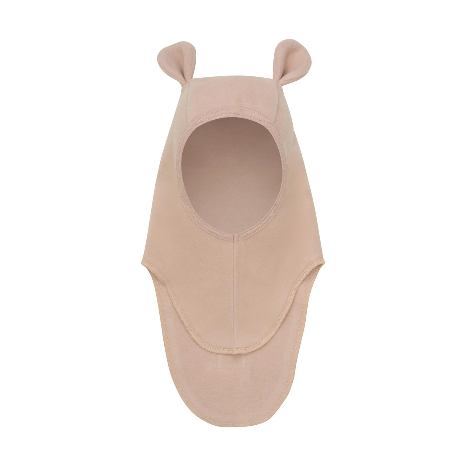 Balaclava Ears Cotton Fleece Mahogany Rose
