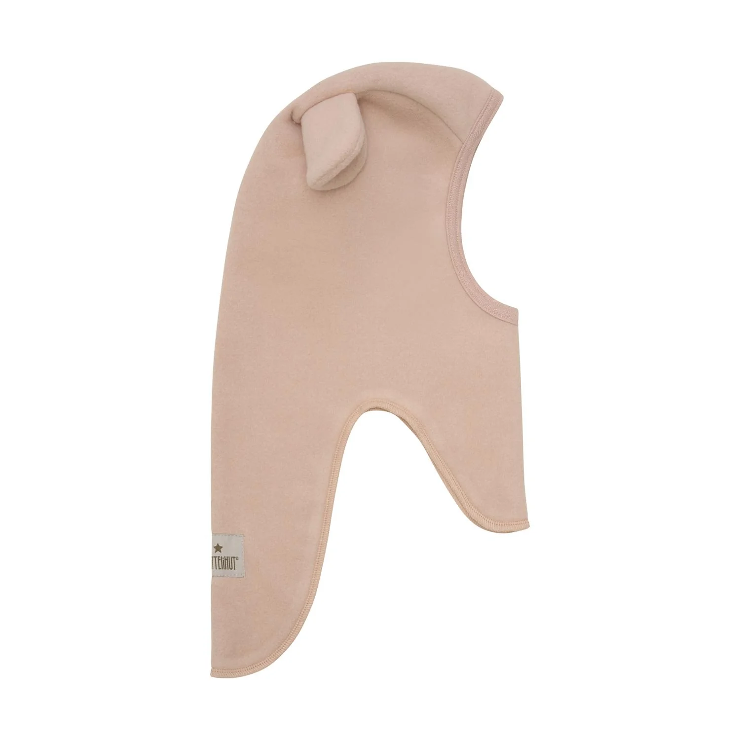 Balaclava Ears Cotton Fleece Mahogany Rose - Image 2
