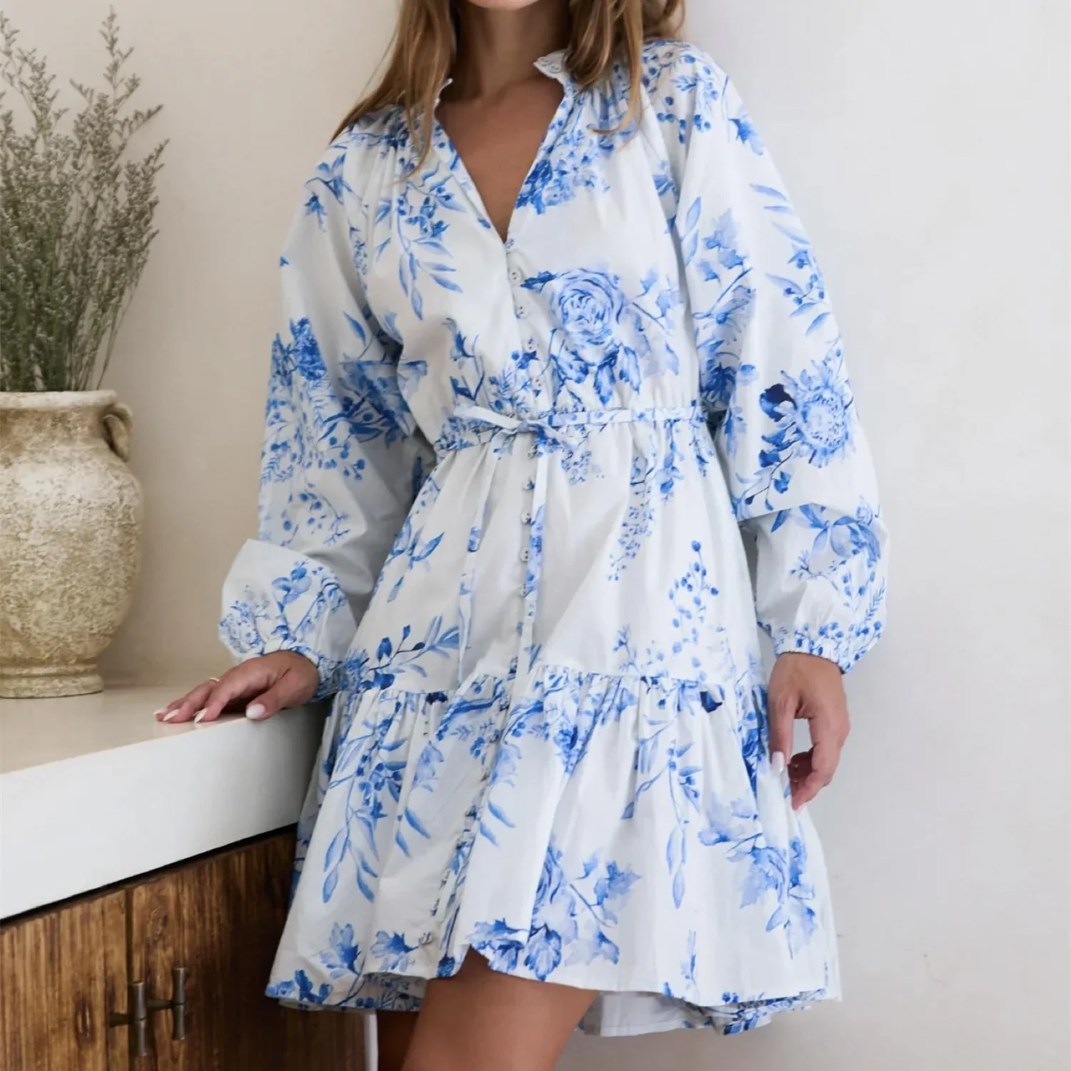 Alia Dress Blue Bloom - Image 3