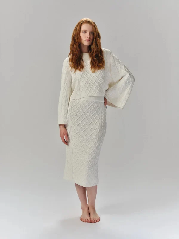 Helly Cotton Skirt White - Image 2