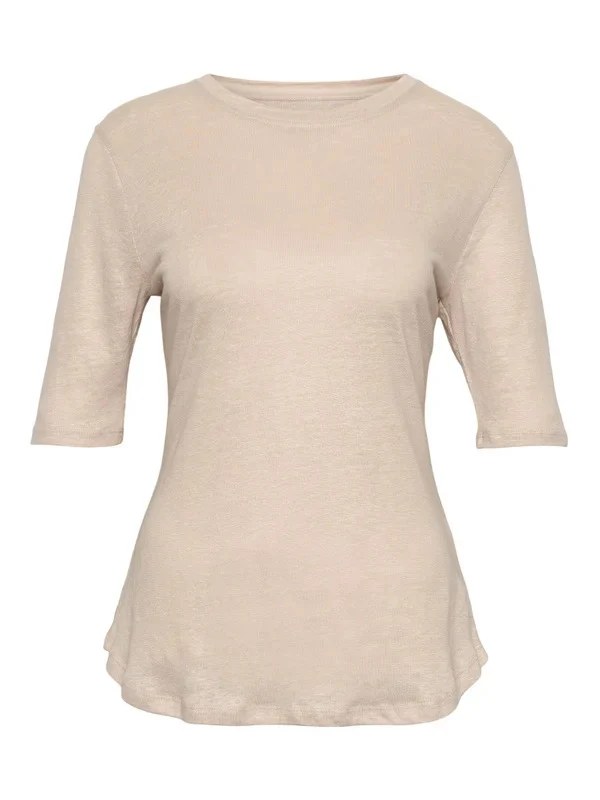 Karina linen tee  Beige