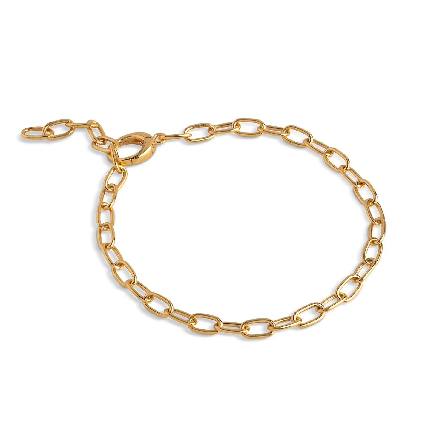 Bracelet, Medium Charm 925S/Gp
