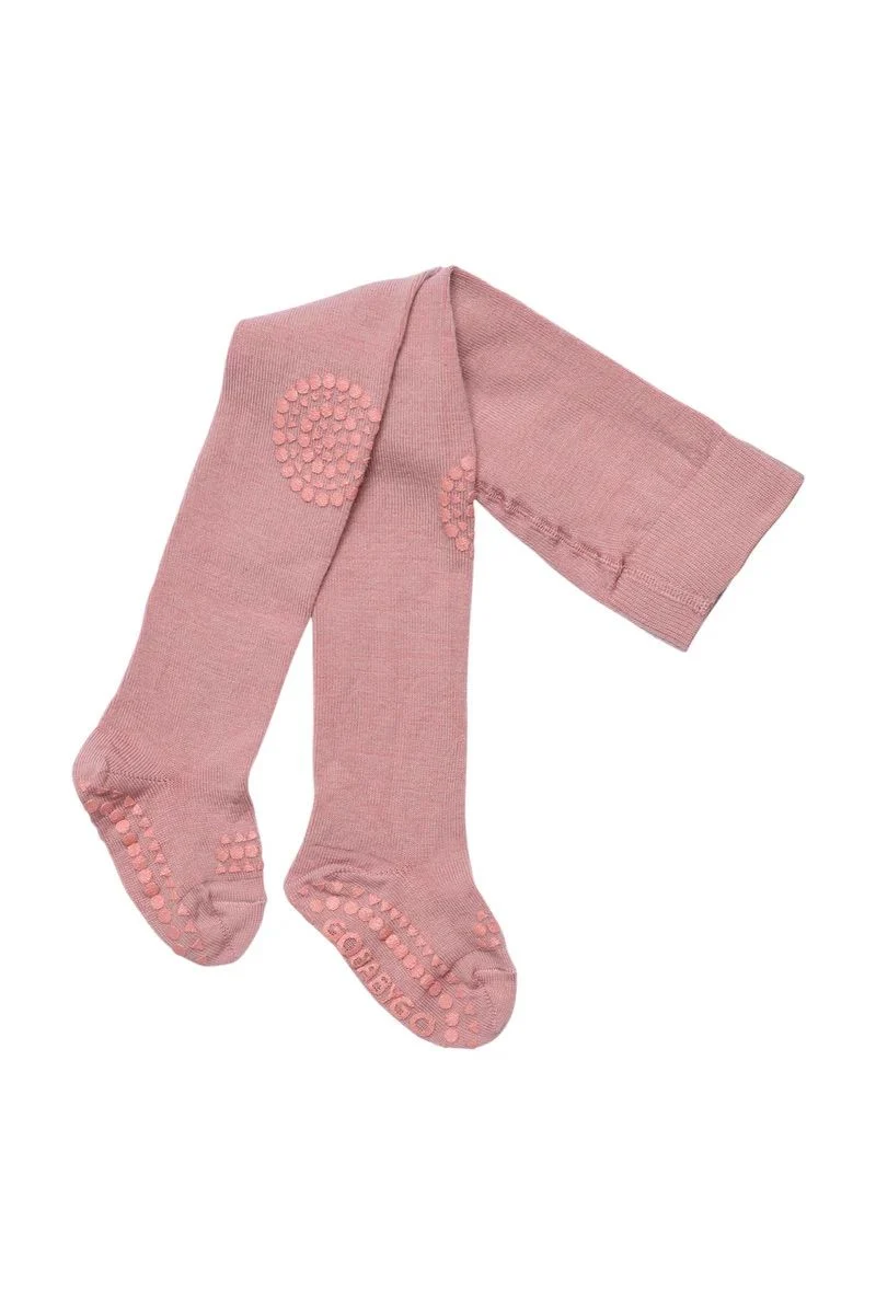 Crawling Tights - Merino Wool  Rose Dust