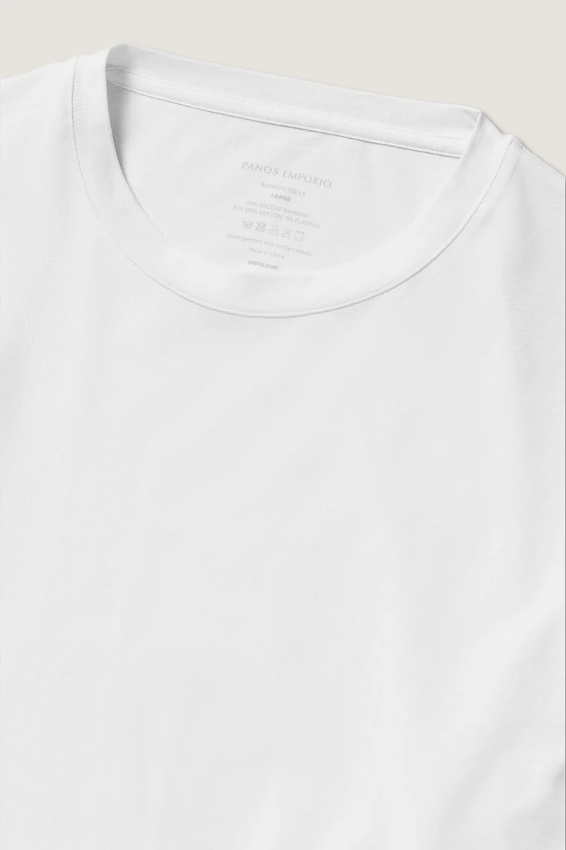 BAMBOO/C CREW LS  White - Image 2