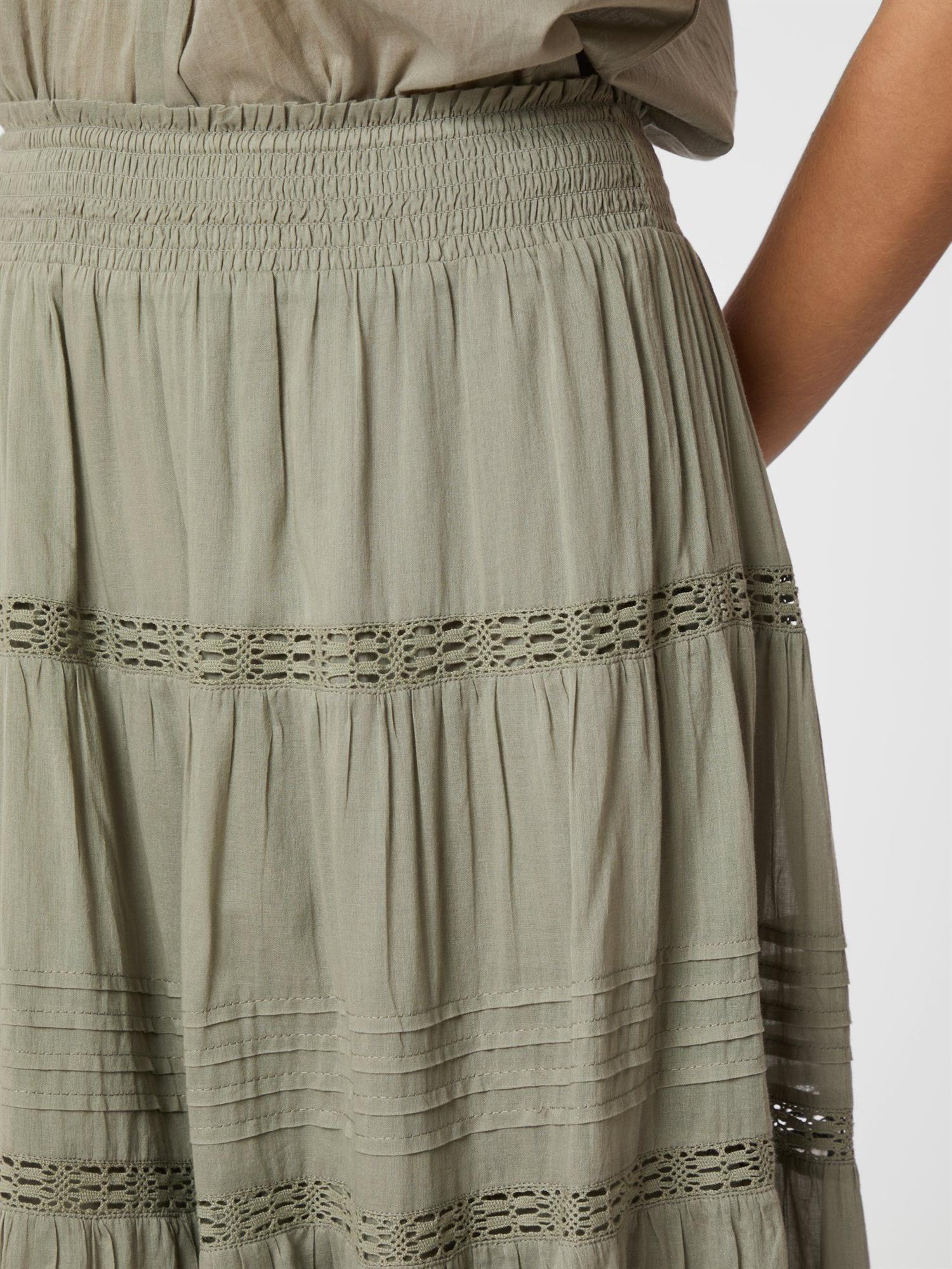 Felicia S Voile Skirt  Smoke Green - Image 4