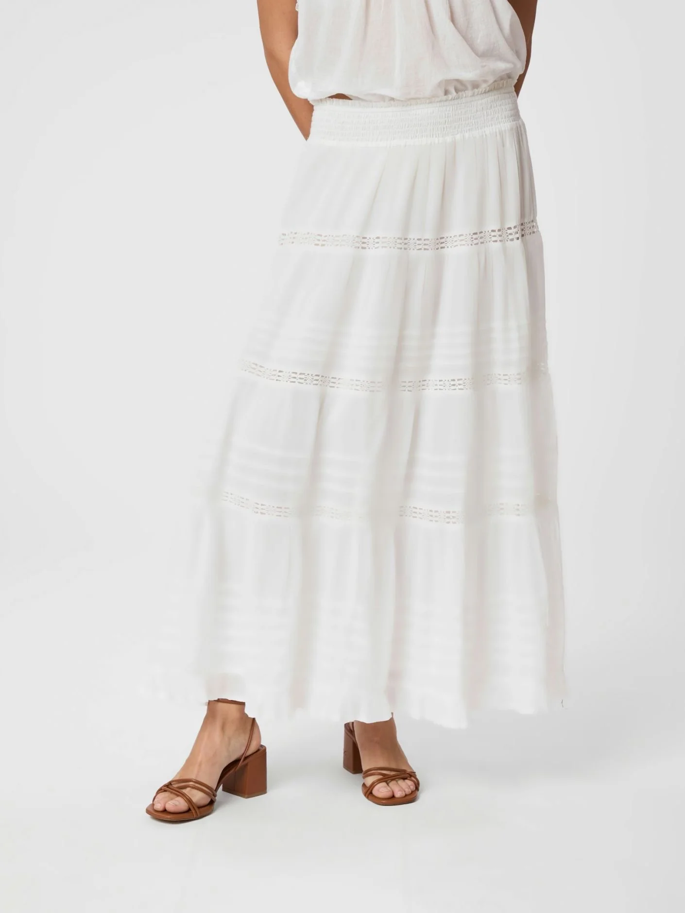Felicia S Voile Skirt White
