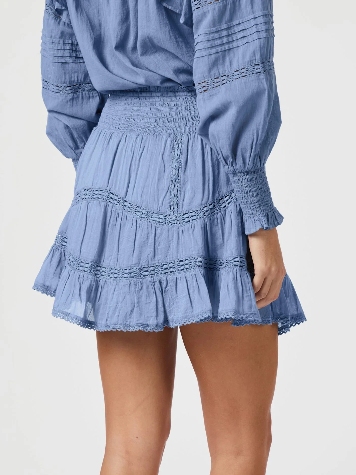Robby S Voile Skirt Smoke Blue - Image 4