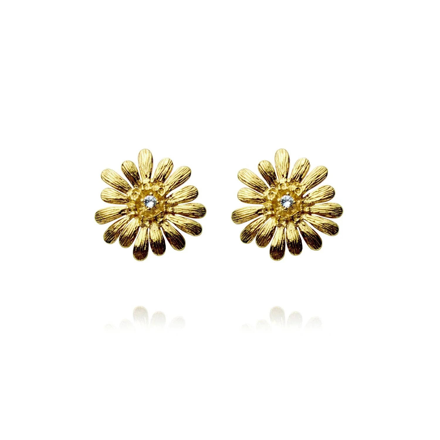 DAISY EARRINGS GOLD Crystal