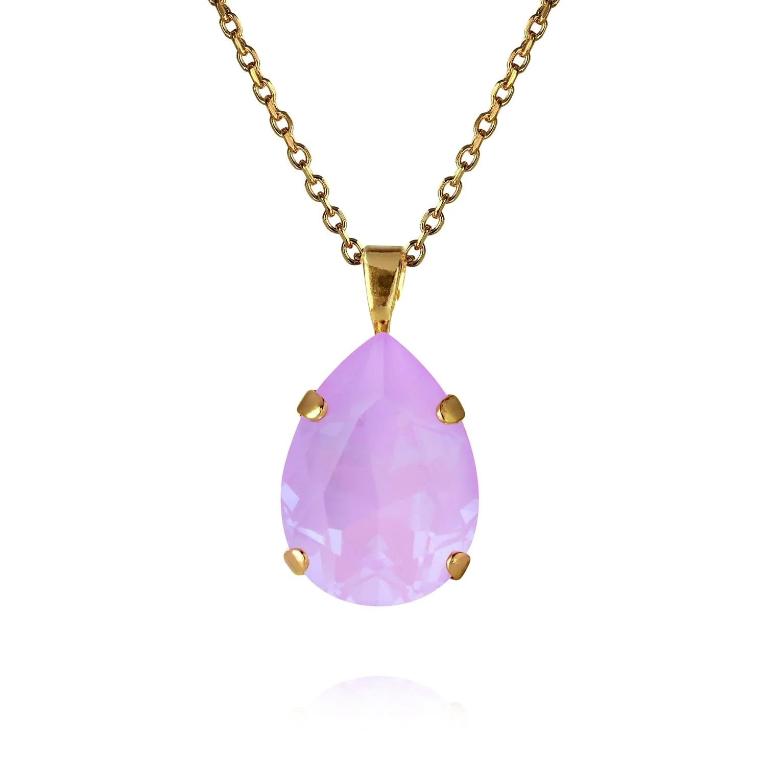 MINI DROP NECKLACE GOLD  Soft Pink