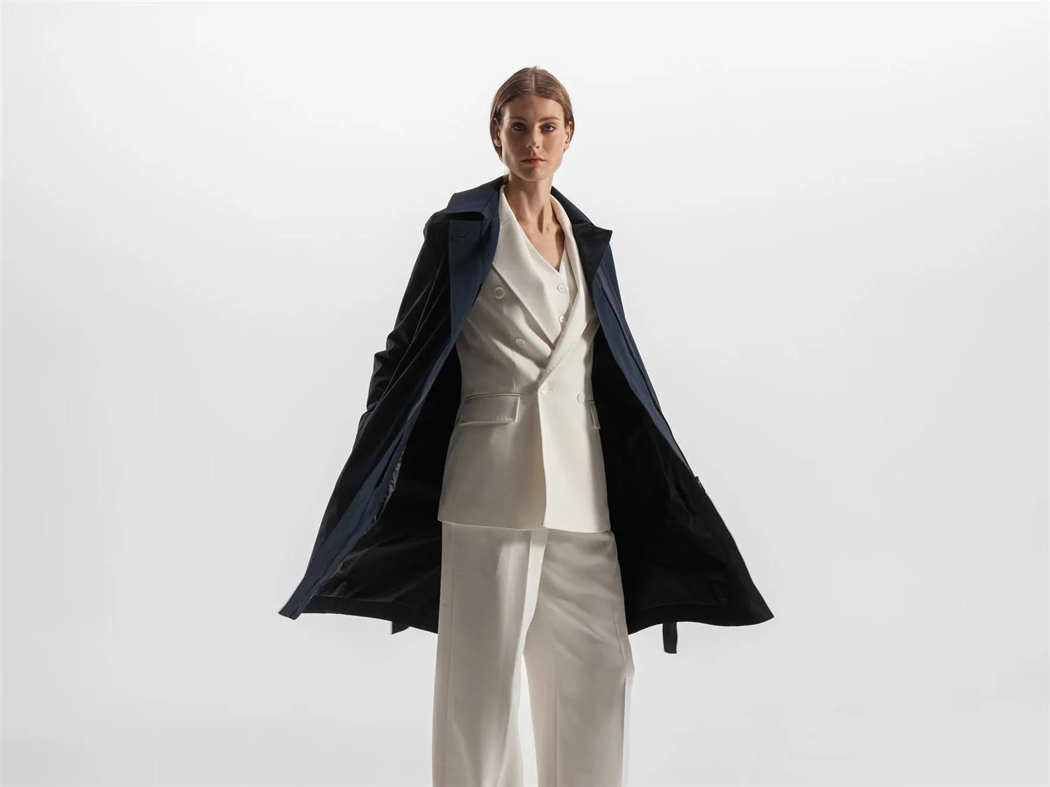 Skylar trench coat  Navy - Image 10