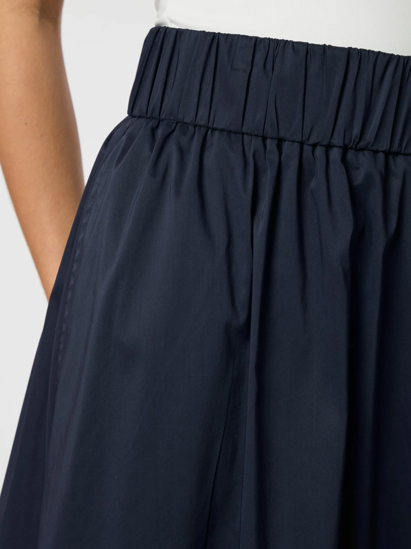YARA POPLIN SKIRT Navy - Image 4