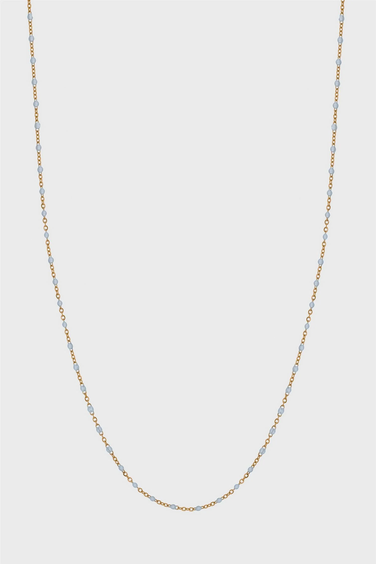 THE BLUE BEAD NECKLACE 42  Light Blue